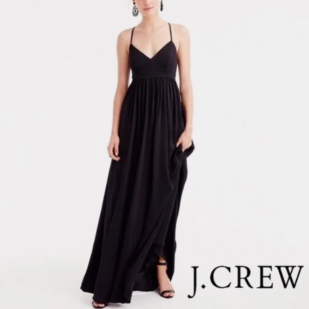 J Crew Dress Maxi Semi Formal Strappy Sleeveless wedding dressy wedding